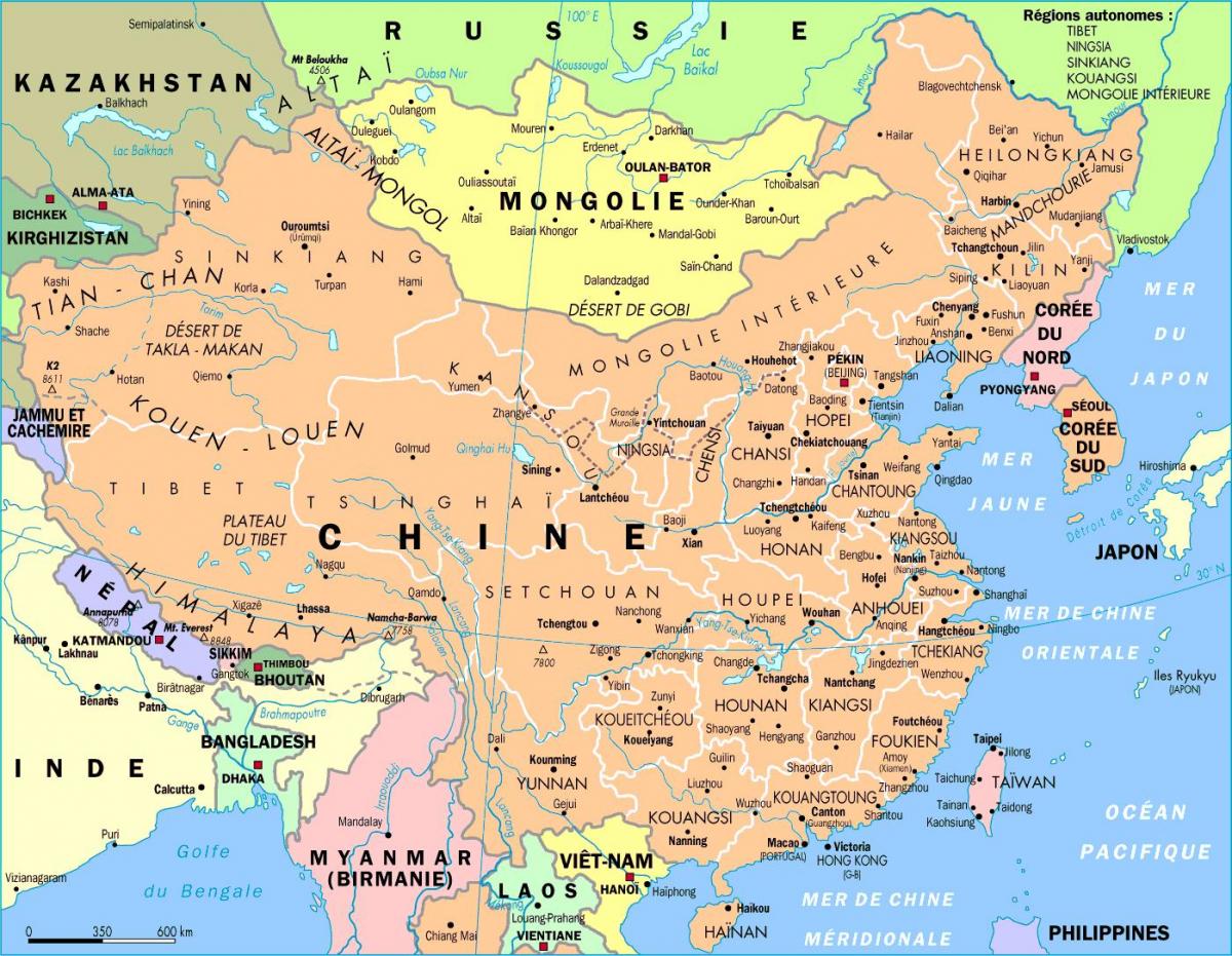 Kitajska zemljevid hd