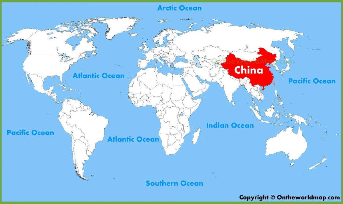 Kitajska na zemljevidu sveta