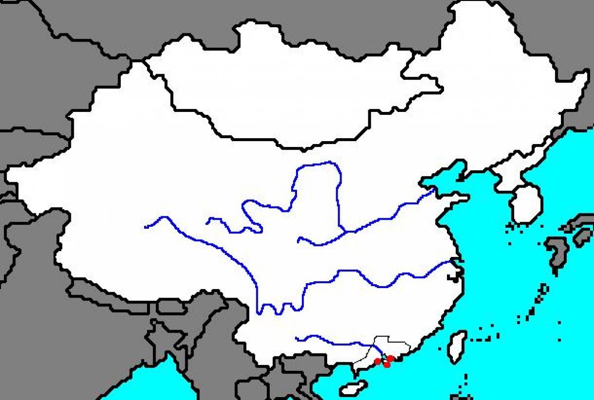 prazen zemljevid starodavni Kitajski