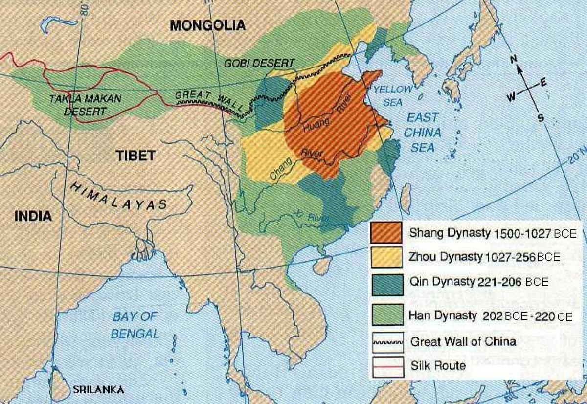 starodavni Kitajski geografija zemljevid