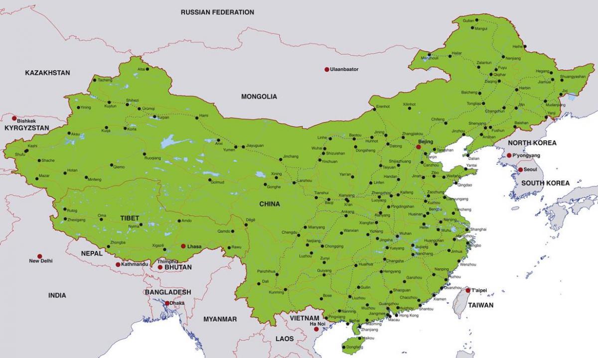 Kitajska zemljevid mesta