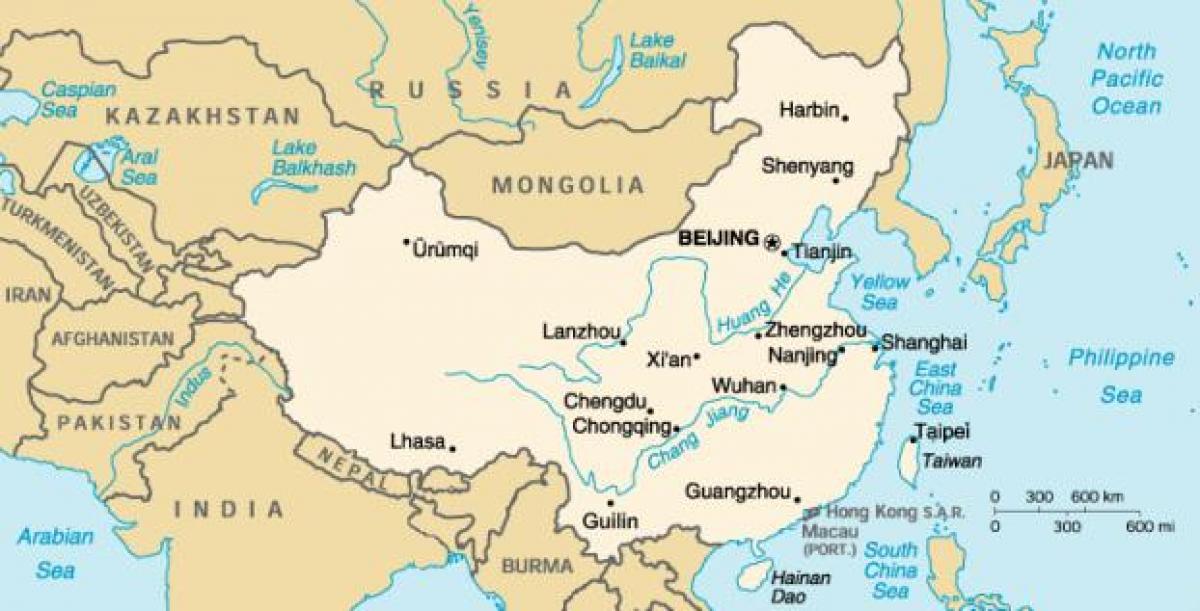 stari zemljevid Kitajske