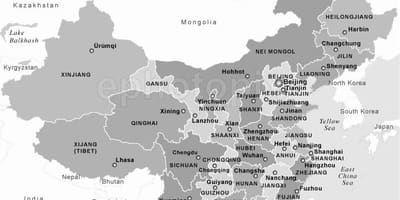 Zemljevid Kitajske črne in bele