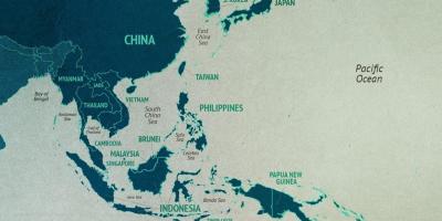 Kitajska južno Kitajsko morje zemljevid