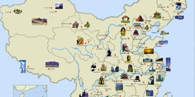 Turistična karta Kitajska