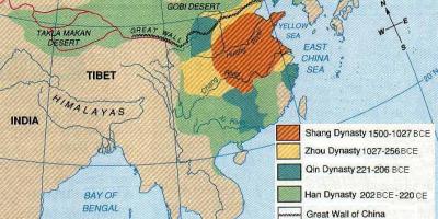Starodavni Kitajski geografija zemljevid