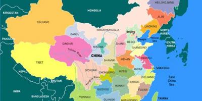 Kitajska zemljevid z provincah