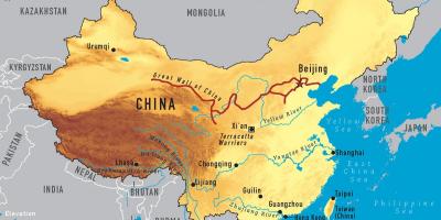 Zemljevid Kitajske