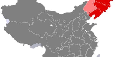 Severovzhodna Kitajska zemljevid